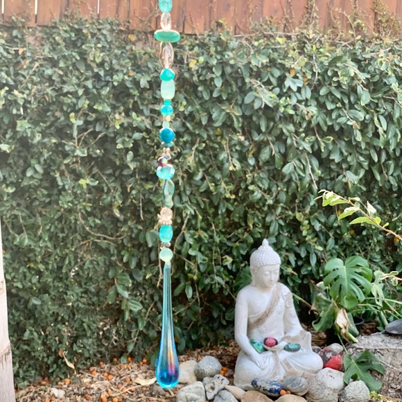 Beaded Sun Catcher Czech Glass & Vintage Italian Crystal (See Description) - Picture 13 of 15